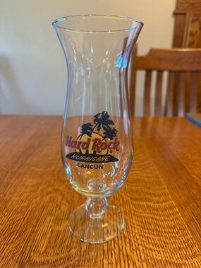 Hard Rock Cafe Cancun Hurricane Glass